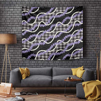 Black Hawaii Palaka Honohono Pikake Tapestry Hawaiian Orchid Lei Polynesian Pattern - Polynesian Pride