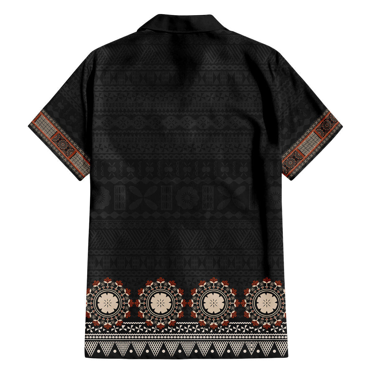 Bula Fiji Dashiki Vintage Fijian Masi Tapa Pattern Family Matching Puletasi Dress and Hawaiian Shirt LT14 - Polynesian Pride