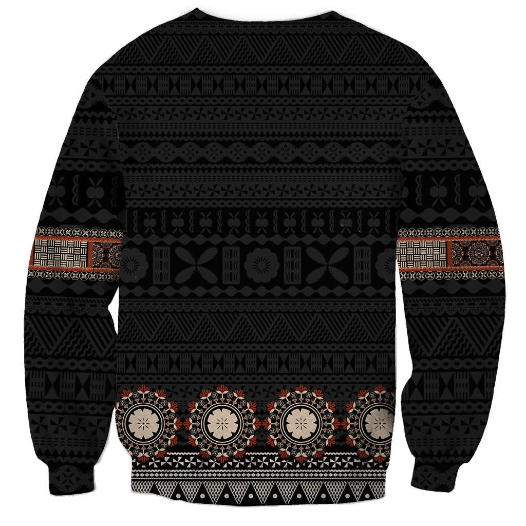 Bula Fiji Dashiki Vintage Fijian Masi Tapa Pattern Sweatshirt LT14 - Polynesian Pride