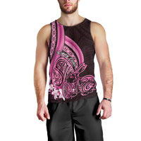Pink Polynesia Easter Day Men Tank Top Eggs With Bunny Polynesian Pattern LT14 - Polynesian Pride