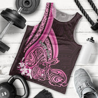 Pink Polynesia Easter Day Men Tank Top Eggs With Bunny Polynesian Pattern LT14 - Polynesian Pride