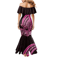 Pink Polynesia Easter Day Mermaid Dress Eggs With Bunny Polynesian Pattern LT14 - Polynesian Pride