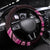 Pink Polynesia Easter Day Steering Wheel Cover Eggs With Bunny Polynesian Pattern