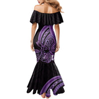 Purple Polynesia Easter Day Mermaid Dress Eggs With Bunny Polynesian Pattern LT14 - Polynesian Pride