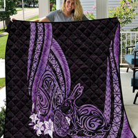 Purple Polynesia Easter Day Quilt Eggs With Bunny Polynesian Pattern LT14 Purple - Polynesian Pride