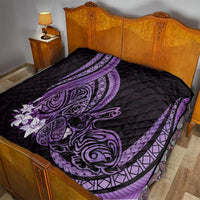 Purple Polynesia Easter Day Quilt Eggs With Bunny Polynesian Pattern LT14 - Polynesian Pride