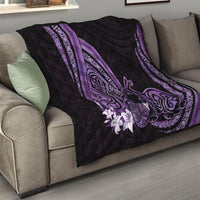Purple Polynesia Easter Day Quilt Eggs With Bunny Polynesian Pattern LT14 - Polynesian Pride