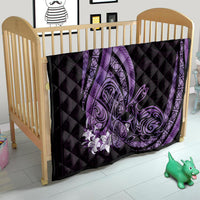 Purple Polynesia Easter Day Quilt Eggs With Bunny Polynesian Pattern LT14 - Polynesian Pride