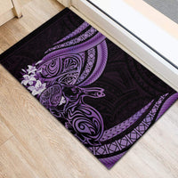Purple Polynesia Easter Day Rubber Doormat Eggs With Bunny Polynesian Pattern LT14 - Polynesian Pride