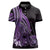 Purple Polynesia Easter Day Women Polo Shirt Eggs With Bunny Polynesian Pattern