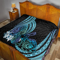 Turquoise Polynesia Easter Day Quilt Eggs With Bunny Polynesian Pattern LT14 - Polynesian Pride