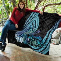 Turquoise Polynesia Easter Day Quilt Eggs With Bunny Polynesian Pattern LT14 - Polynesian Pride