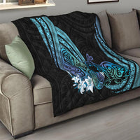 Turquoise Polynesia Easter Day Quilt Eggs With Bunny Polynesian Pattern LT14 - Polynesian Pride