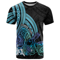 Turquoise Polynesia Easter Day T Shirt Eggs With Bunny Polynesian Pattern LT14 Turquoise - Polynesian Pride