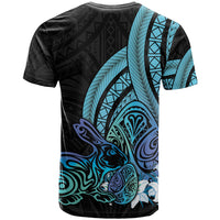Turquoise Polynesia Easter Day T Shirt Eggs With Bunny Polynesian Pattern LT14 - Polynesian Pride