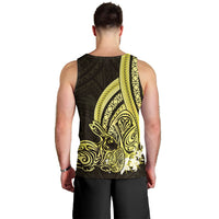 Yellow Polynesia Easter Day Men Tank Top Eggs With Bunny Polynesian Pattern LT14 - Polynesian Pride