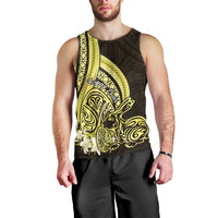 Yellow Polynesia Easter Day Men Tank Top Eggs With Bunny Polynesian Pattern LT14 - Polynesian Pride