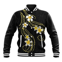 Polynesia Tattoo With Plumeria Baseball Jacket Elegant Vibes