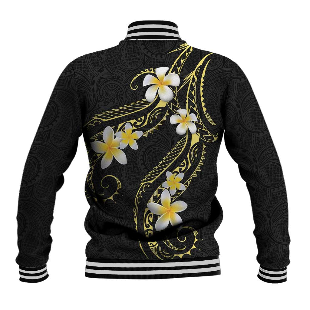 Polynesia Tattoo With Plumeria Baseball Jacket Elegant Vibes