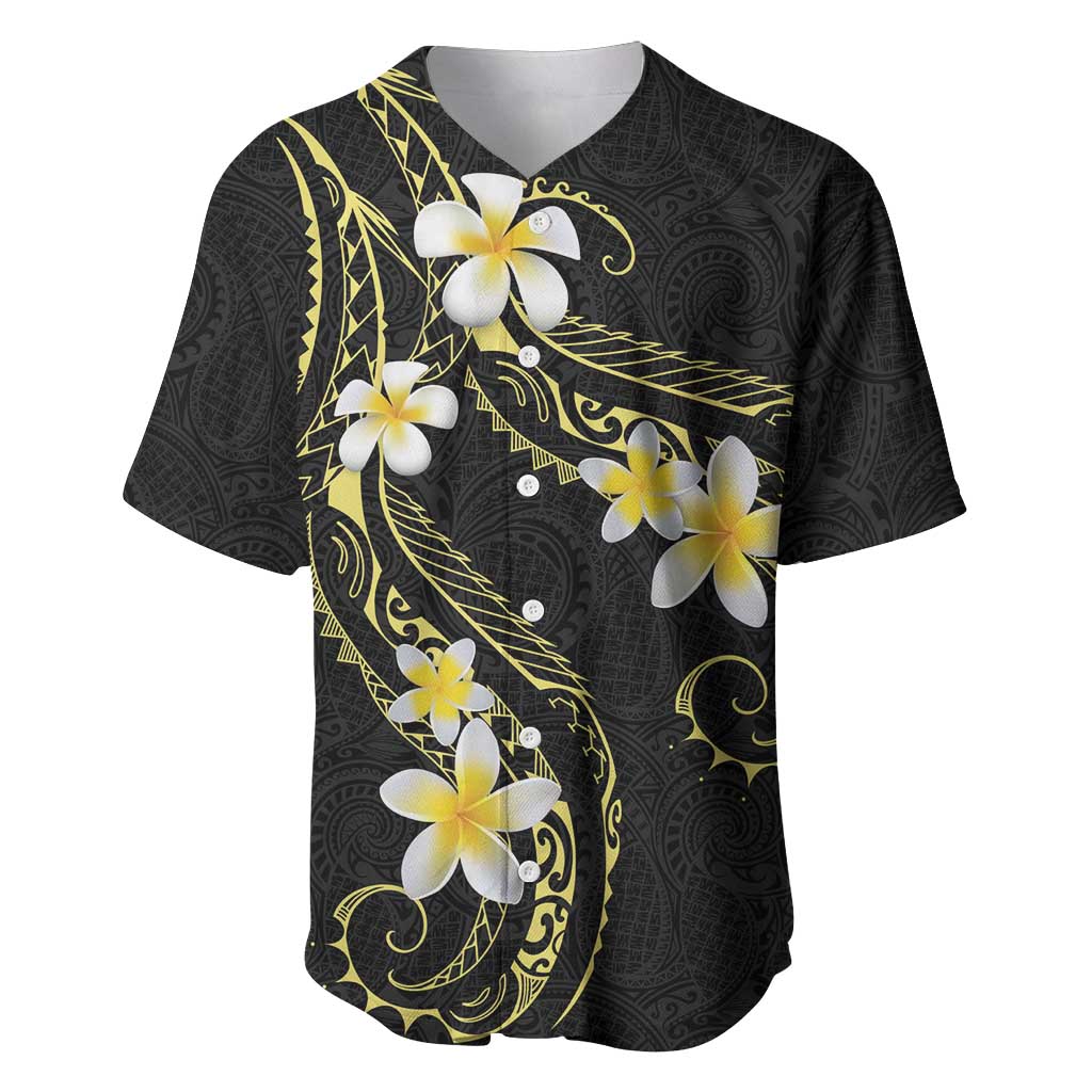 Polynesia Tattoo With Plumeria Baseball Jersey Elegant Vibes
