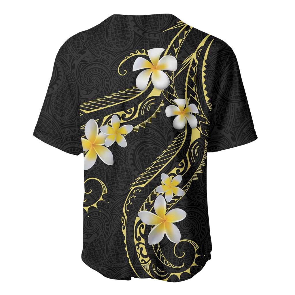 Polynesia Tattoo With Plumeria Baseball Jersey Elegant Vibes