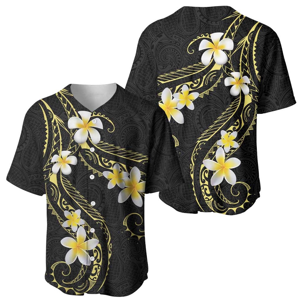Polynesia Tattoo With Plumeria Baseball Jersey Elegant Vibes