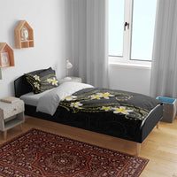 Polynesia Tattoo With Plumeria Bedding Set Elegant Vibes