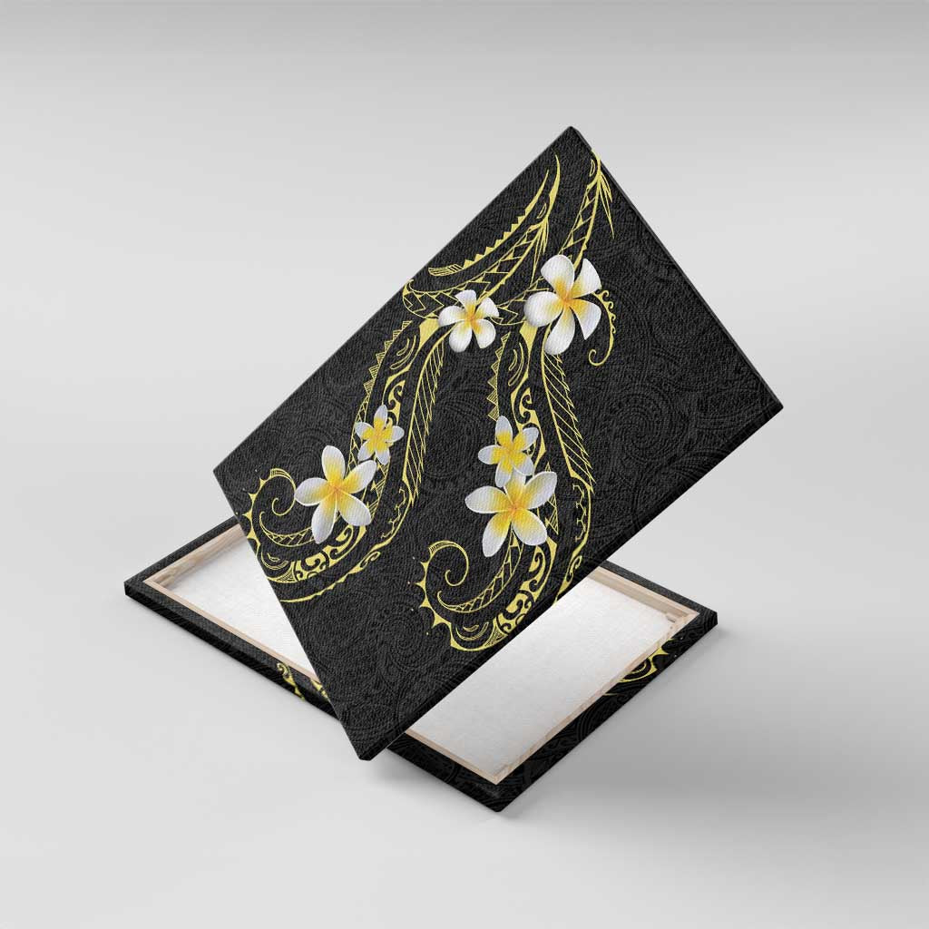 Polynesia Tattoo With Plumeria Canvas Wall Art Elegant Vibes