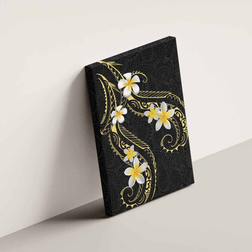 Polynesia Tattoo With Plumeria Canvas Wall Art Elegant Vibes