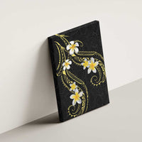 Polynesia Tattoo With Plumeria Canvas Wall Art Elegant Vibes