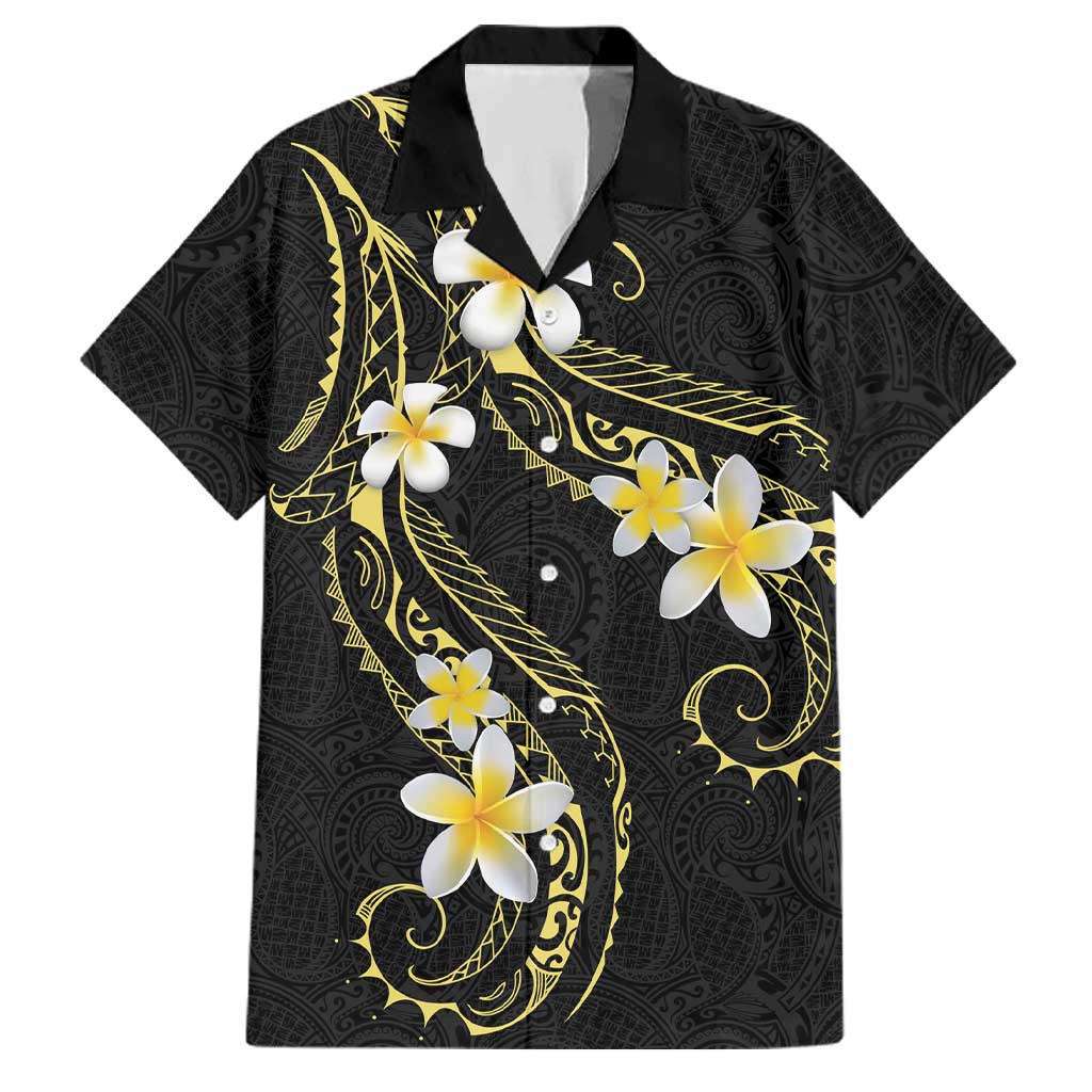 Polynesia Tattoo With Plumeria Family Matching Short Sleeve Bodycon Dress and Hawaiian Shirt Elegant Vibes
