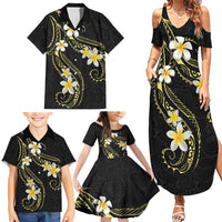 Polynesia Tattoo With Plumeria Family Matching Summer Maxi Dress and Hawaiian Shirt Elegant Vibes LT14 - Polynesian Pride