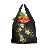 Polynesia Tattoo With Plumeria Grocery Bag Elegant Vibes