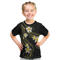 Polynesia Tattoo With Plumeria Kid T Shirt Elegant Vibes