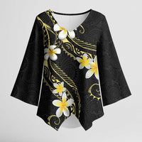 Polynesia Tattoo With Plumeria Kimono Sleeve Blouse Elegant Vibes