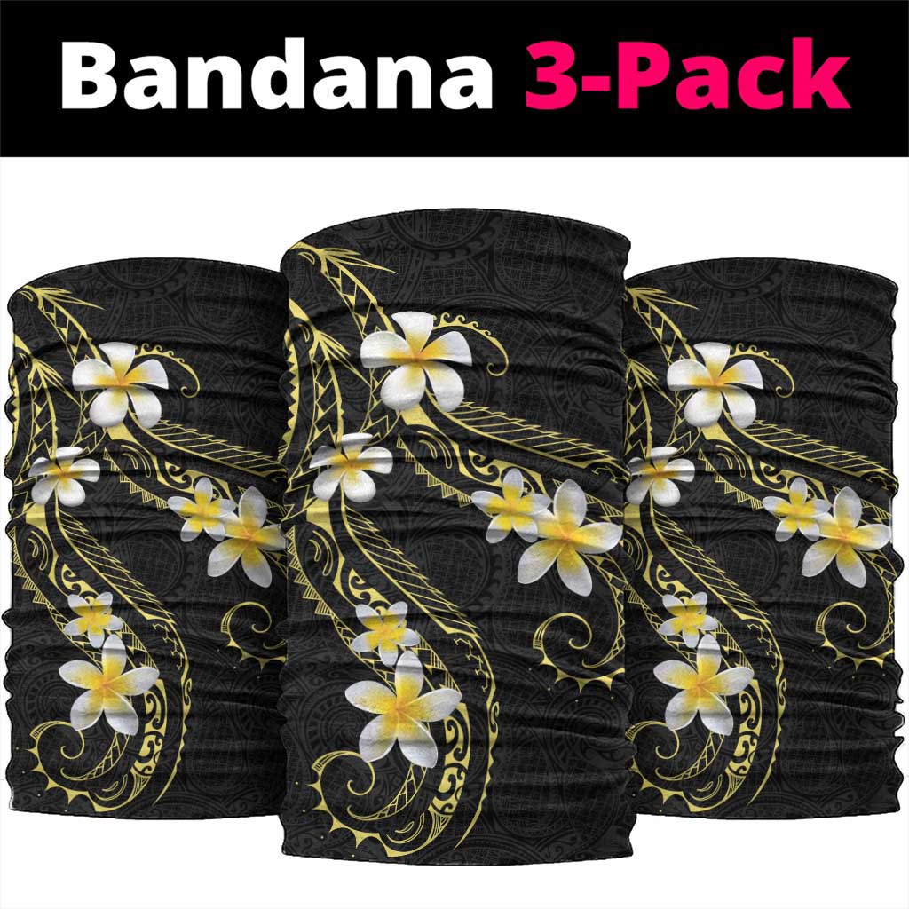 Polynesia Tattoo With Plumeria Neck Gaiter Elegant Vibes LT14 package One Size: 25*50cm Black - Polynesian Pride