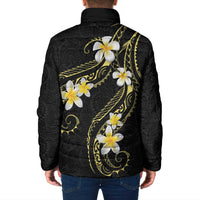 Polynesia Tattoo With Plumeria Padded Jacket Elegant Vibes