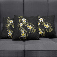 Polynesia Tattoo With Plumeria Pillow Cover Elegant Vibes