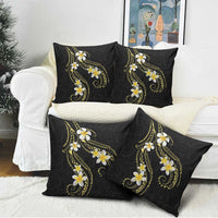 Polynesia Tattoo With Plumeria Pillow Cover Elegant Vibes