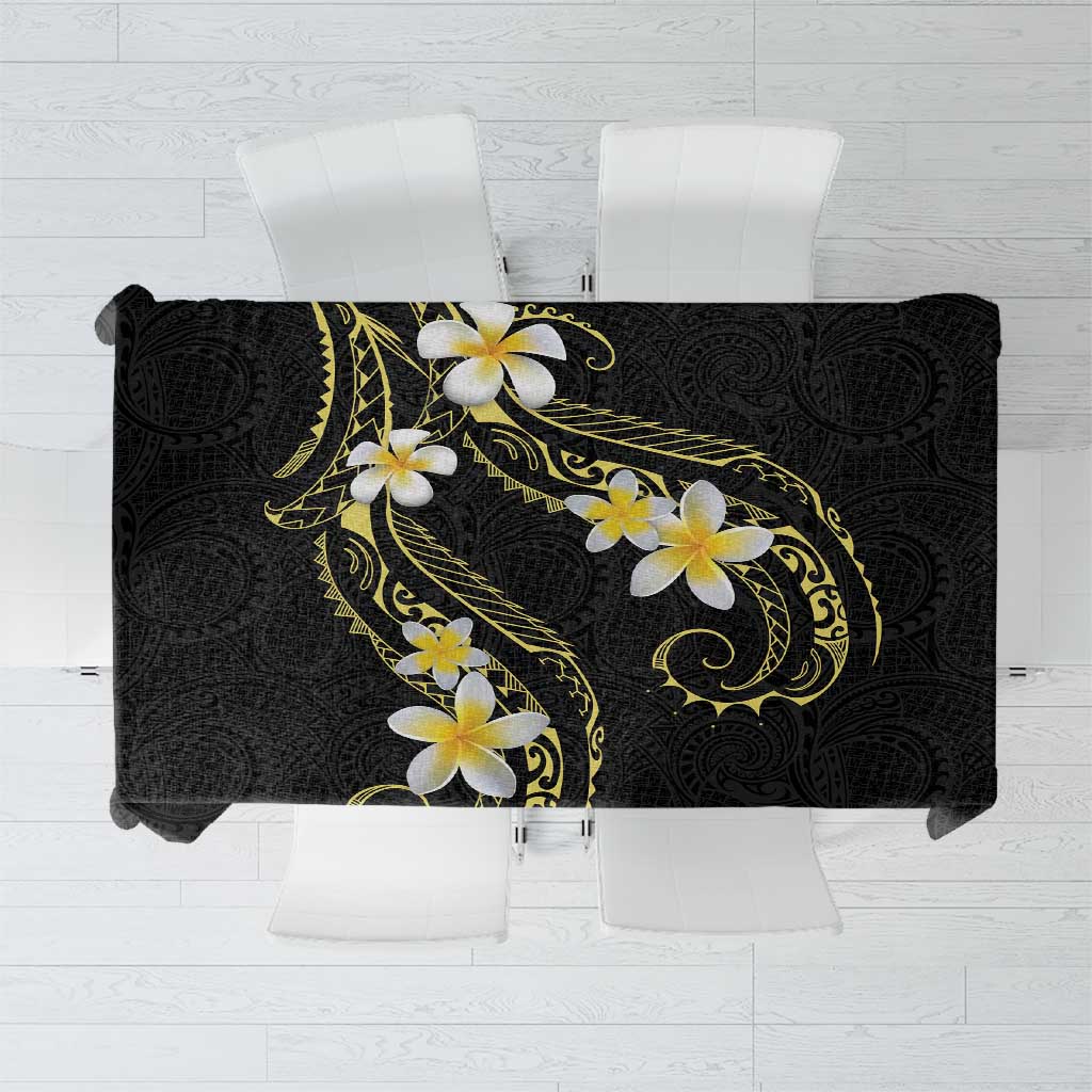 Polynesia Tattoo With Plumeria Tablecloth Elegant Vibes