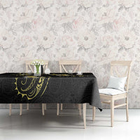 Polynesia Tattoo With Plumeria Tablecloth Elegant Vibes