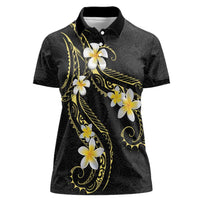 Polynesia Tattoo With Plumeria Women Polo Shirt Elegant Vibes