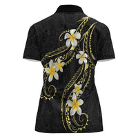 Polynesia Tattoo With Plumeria Women Polo Shirt Elegant Vibes