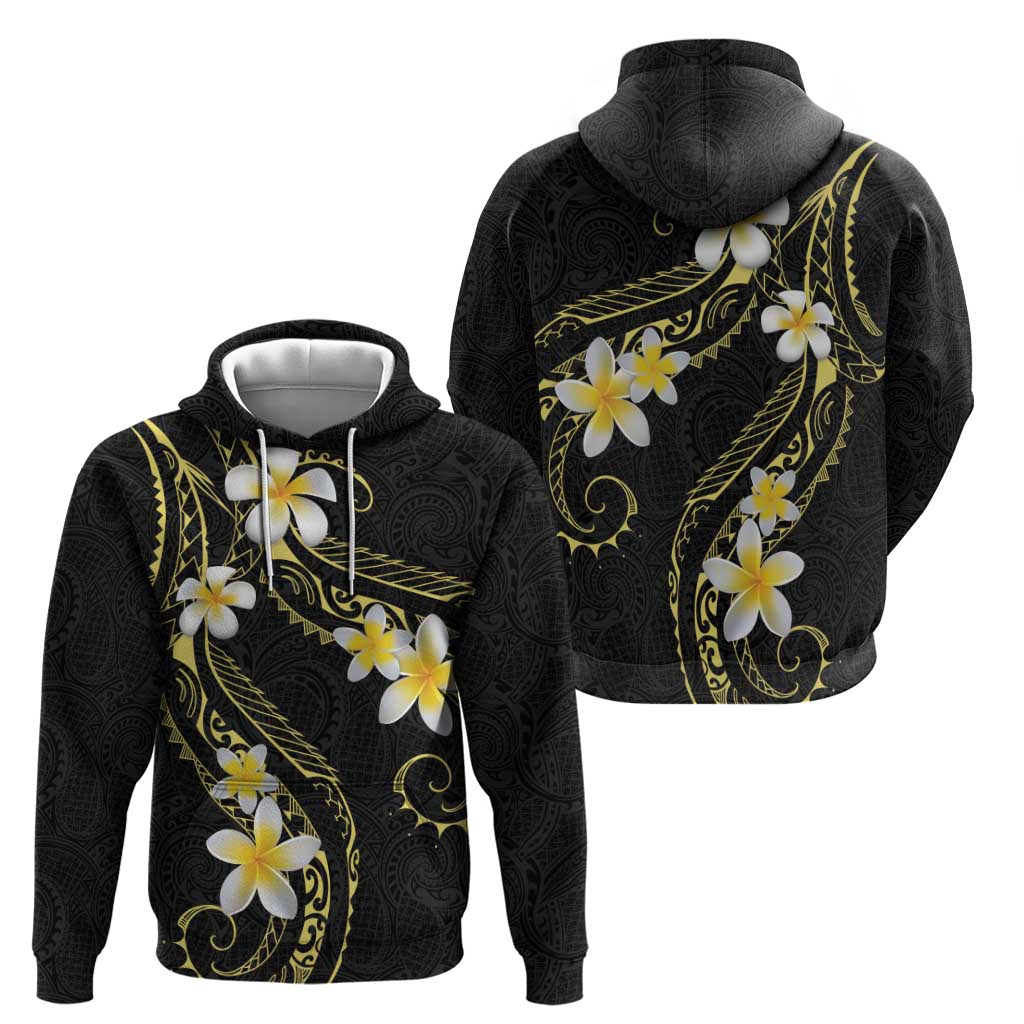 Polynesia Tattoo With Plumeria Zip Hoodie Elegant Vibes LT14 - Polynesian Pride