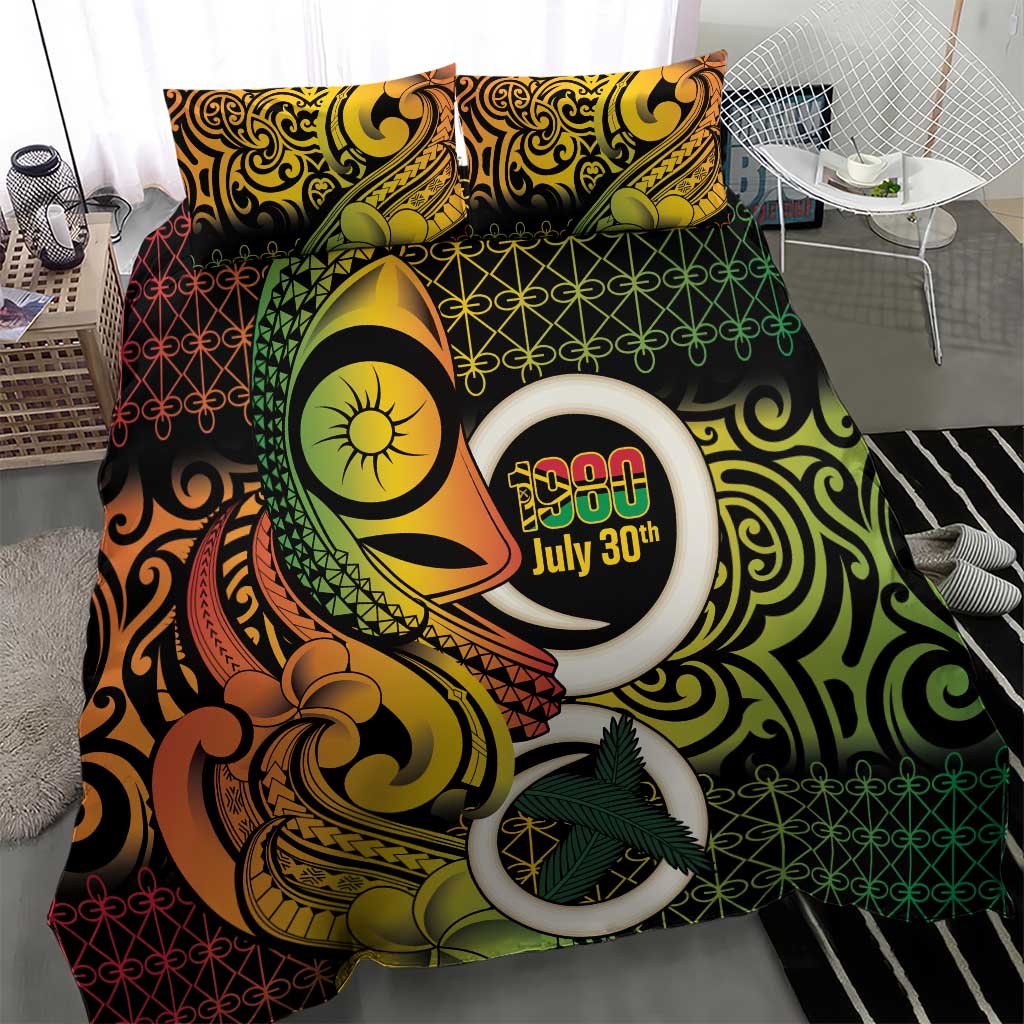 Vanuatu 1980 Bedding Set Ni-Van Tamtam Sand Drawing Pattern LT14 - Polynesian Pride