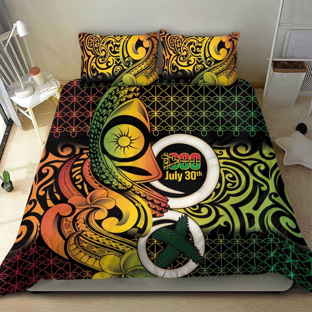 Vanuatu 1980 Bedding Set Ni-Van Tamtam Sand Drawing Pattern LT14 - Polynesian Pride