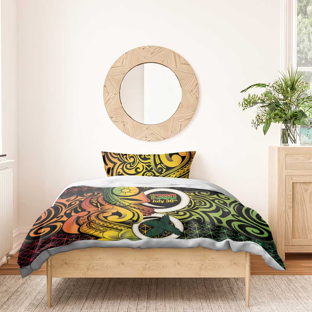 Vanuatu 1980 Bedding Set Ni-Van Tamtam Sand Drawing Pattern LT14 - Polynesian Pride