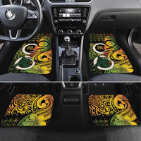 Vanuatu 1980 Car Mats Ni-Van Tamtam Sand Drawing Pattern LT14 Set 4pcs Black - Polynesian Pride
