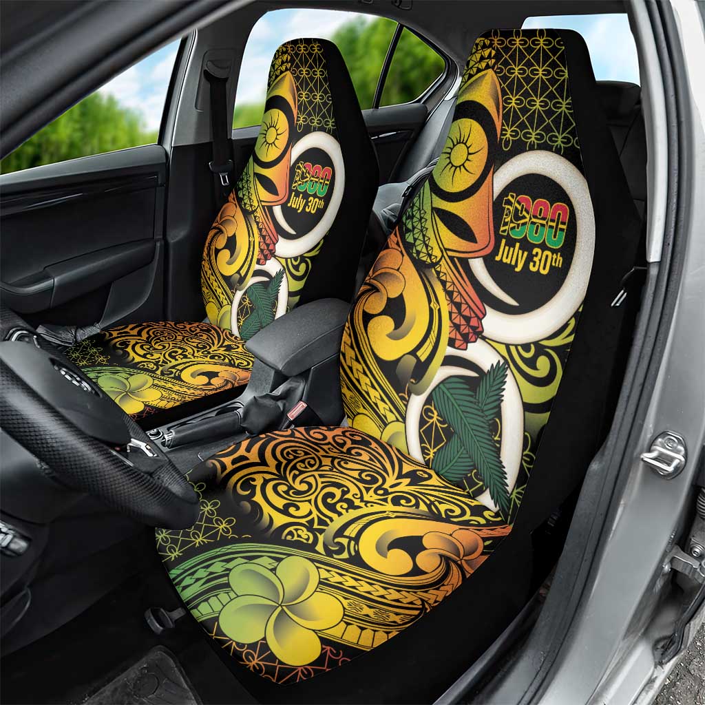 Vanuatu 1980 Car Seat Cover Ni-Van Tamtam Sand Drawing Pattern