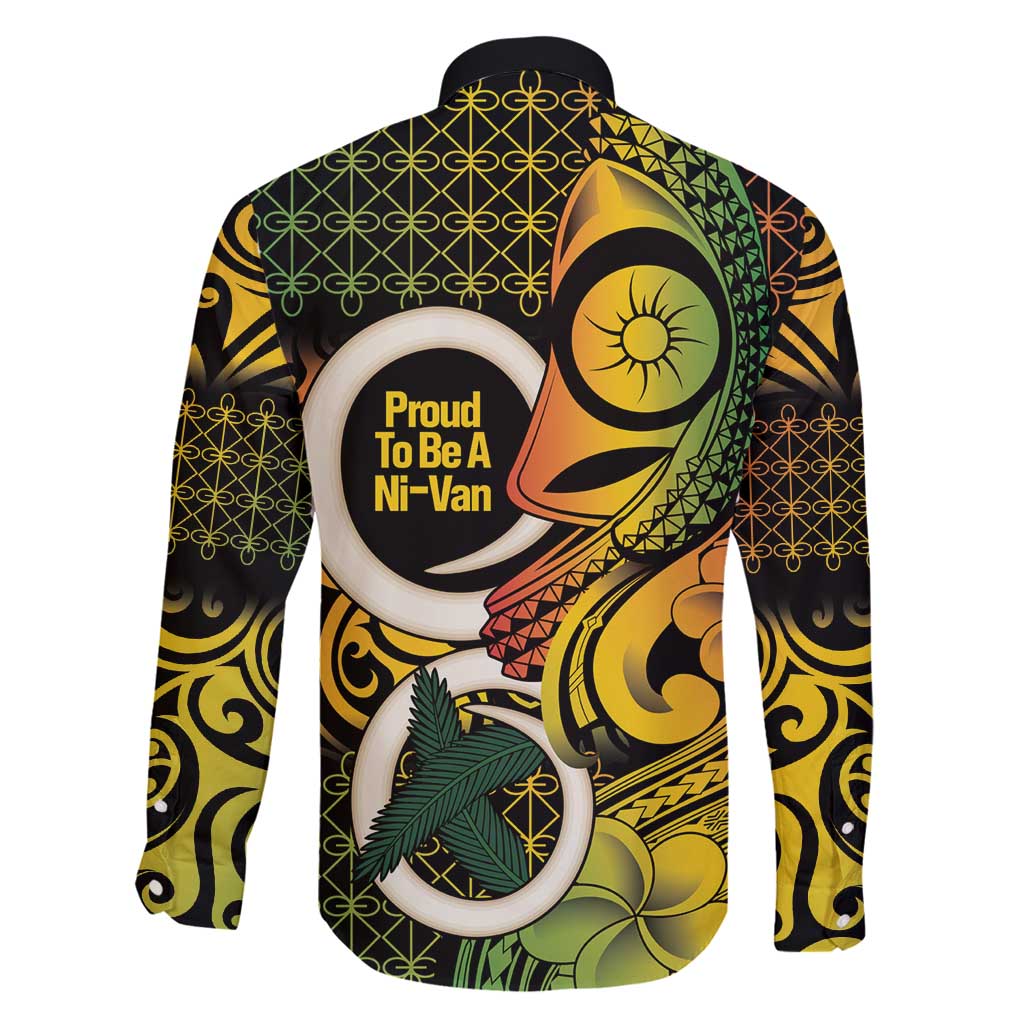 Vanuatu 1980 Family Matching Long Sleeve Bodycon Dress and Hawaiian Shirt Ni-Van Tamtam Sand Drawing Pattern